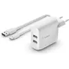 Bild von Belkin Boost Charge (12 W, 2 Ports), USB Ladegerät, Weiss
