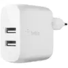 Bild von Belkin Dualer Usb-a-wandladegerät Mit Pvc A-c-ladegerät 1m 24w