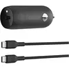 Bild von Belkin 30W CAR CHARGER USBC-C 1M BLK, Auto Adapter, Schwarz
