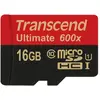 Bild von Transcend microSDHC Ultimate 600x mit Adapter (16 GB, microSDHC, U1, UHS-I), Speicherkarte, Schwarz