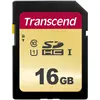 Bild von Transcend SDHC 500S 16GB Class 10 UHS-I U1 V30 (16 GB, SDHC, U1, UHS-I), Speicherkarte, Schwarz