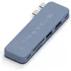Bild von Satechi USB-C Snap Hub Indigo (USB-C, 6 Ports), Dockingstation + USB Hub, Blau