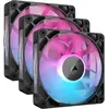 Bild von Corsair iCUE LINK RX120 RGB (120 mm, 3x), PC Lüfter, Schwarz, Mehrfarbig