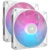 Bild von Corsair iCUE LINK RX140 RGB (140 mm, 2x), PC Lüfter, Weiss, Mehrfarbig