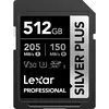 Bild von Lexar SDXC-Karte Silver Plus 512 GB (512 GB, SDXC, U3, UHS-I), Speicherkarte, Silber, Schwarz