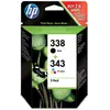 Bild von HP, Druckerpatrone, 338, 343 (BK, Color)