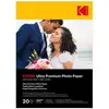 Bild von Kodak Ultra Prem Photo 280g 10.4 mil Glossy 5/7x20 (280 g/m², 13x18 cm, 20 Stk.), Fotopapier, Weiss