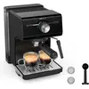 Bild von Krups XP381810 Authentic, schwarz, Siebträgermaschine, Schwarz