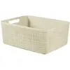 Bild von Curver, Aufbewahrungsbox, Korb Jute 100% Kunststoff Recycelt Rechteckig, Weiss Rot, M: 12 l (12 l, 36.20 x 28.20 x 14.50 cm)