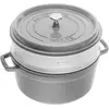 Bild von Staub Cocotte mit Dämpfeinsatz, Pfanne + Kochtopf, Grau
