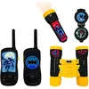 Bild von Lexibook Batman Abenteuerset mit 2 Walkie Talkies bis zu 120m Reichweite, Fernglas, Taschenlampe, Kompass (0.12 km), Walkie Talkie, Mehrfarbig