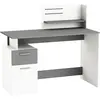 Bild von Home123, Schreibtisch, Schreibtisch PLATON 182294 weiss + grau (121.50 x 55 x 110 cm)