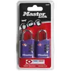 Bild von Master Lock, Vorhängeschloss, 30 mm breites TSA-Gepckschloss aus Zink mit individuell einstellbarer Zahlenkombination, verschieden