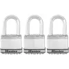 Bild von Master Lock, Vorhängeschloss, 3 x Hochleistungsvorhängeschlösser mit Schlüssel