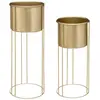 Bild von Atmosphera, Blumentopf, set x2 gold metall topf art max h58, 2- fach sorti (21.50 x 58 cm)