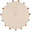 Bild von Atmosphera, Kinderteppich, Harlekin-Teppichbommeln d90, beige (90 cm)