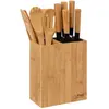 Bild von 5Five Set aus Messern und Küchenutensilien - Bambus - 11-teilig, Messerblock, Braun, Beige