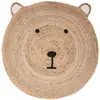 Bild von Atmosphera, Kinderteppich, Jute-Teppich, Bärenkopf D.100, mittelbeige (100 cm)
