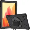 Bild von DLH Reinforced Shell With Strap Rotating Handle And Support Foot (Samsung Galaxy Tab A7 Lite), Tablet Hülle, Schwarz