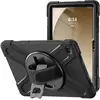 Bild von DLH Reinforced Case With Shoulder Strap. Rotating Handle And Stand (Samsung Galaxy Tab A9+), Tablet Hülle, Schwarz