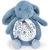 Bild von Doudou et Compagnie, Nachtlicht, Nachtlicht Sterne & Musik, Hase blau 19cm
