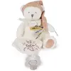 Bild von Doudou et Compagnie, Schmusetuch, Schmusetuch mit Schnullerhalter Bär rosegold 20cm (20 x 15 cm)