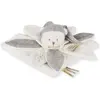 Bild von Doudou et Compagnie, Schmusetuch, Schmusetuch Bär Blüte silber 25cm (25 x 23 cm)