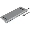 Bild von Helden HUB USB-C HEDEN 10 PORTS HDMI 4K/60HZ, RJ45 1000Mpbs, VGA 3 X USB3.0, USB-C char (USB-C, 10 Ports), Dockingstation + USB Hub, Silber