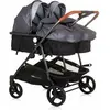 Bild von Chipolino, Kinderwagen, Kombikinderwagen für Zwillinge, Babys unterschiedlichen Alters - Duo Smart Silver Grey (0 Monate - 4 Jahre)
