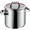 Bild von WMF Kochtopf Gemüse- Suppentopf Induktion gross 20cm 5,3l Funtion4 Edelstahl 18/10, Pfanne + Kochtopf, Rot, Silber