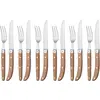 Bild von WMF Steakbesteck Set Steakmesser 6 Personen Ranch 12tlg Spezialklingenstahl Eichenholz, Besteck, Silber