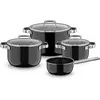 Bild von WMF Fusiontec Mineral Pro, Pfannenset + Topfset, Silber, Schwarz