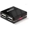 Bild von Lindy USB 2.0 Mini Hub (USB-A, 2 Ports), Dockingstation + USB Hub, Schwarz