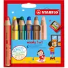Bild von Stabilo, Malstifte, woody 3 in 1 Buntstift mit Spitzer (6x)