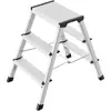 Bild von Hailo, Leiter + Gerüst, D60 StandardLine, Aluminium-Trittleiter, 2x3 Stufen (Trittleiter, 68 cm)
