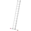 Bild von Hailo, Leiter + Gerüst, S80 ProfiStep duo, Aluminium-Schiebeleiter 2-teilig, 2x12 Sprossen (Regalleiter, 344 cm)