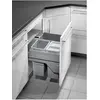 Bild von Hailo Einbauabfallsammler, Euro Cargo-S, 3610631,KB 600, 56l, KF, hellgrau, Abfalleimer, Silber, Grau