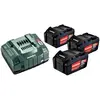 Bild von Metabo, Werkzeugakku + Ladegerät, 18V Ersatzakku 3 x 5.2 Ah + Ladegerät Basic-Set (18 V)