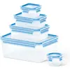 Bild von Emsa 3D Snap&Close 5er Set, Vorratsbehälter, Blau, Transparent