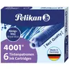 Bild von Pelikan, Ersatzpatronen + Tintenfass, 4001 Tp/6 (Blau, 6 Stk.)