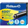 Bild von Pelikan, Ersatzpatronen + Tintenfass, 4001 Tp/6 (Schwarz, 6 Stk.)