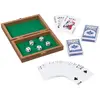 Bild von Goki Spielkartenbox mit 5 Würfel und 2 Kartendecks á 54 Karten (Deutsch, Englisch, Französisch, Italienisch, Spanisch)