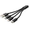 Bild von Digitus 3-in-1 Ladekabel (0.15 m, 10 W), USB Kabel