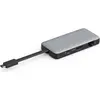 Bild von Digitus USB-C Travel Docking Station, 7-Port (USB-C, 7 Ports), Dockingstation + USB Hub, Schwarz, Grau