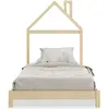 Bild von Idimex, Kinderbett, Kinderbett LIZ in Hausoptik aus Massivholz   Weiss (90 x 200 cm)