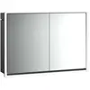 Bild von Emco, Spiegelschrank, loft Lichtspiegelschrank, 1000mm, 2 Türen, Unterputzmodell, schwarz/spiegel, 979813313 (104.30 x 17.50 x 73.30 cm)
