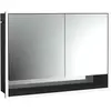 Bild von Emco, Spiegelschrank, loft Lichtspiegelschrank mit Unterfach, 1000mm, 2 Türen, Unterputzmodell, schwarz/spiegel, 979813517 (104.30 x 17.50 x 73.30 cm)