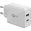 Bild von Goobay Dual USB Schnellladegerät (30 W, 2 Ports), USB Ladegerät, Weiss
