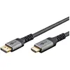 Bild von Goobay DisplayPort   HDMI (Typ A) (1 m), Videokabel, Schwarz, Silber, Grau
