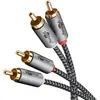 Bild von Goobay Stereo-Cinchkabel, 1 m, Sharkskin Grey (1 m, Cinch Kabel), Audiokabel